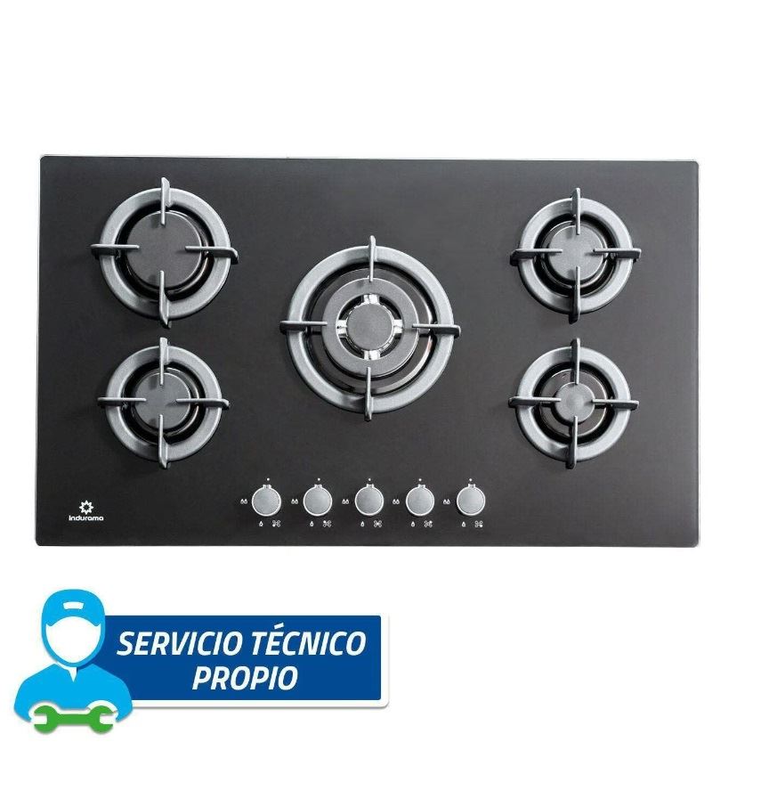 ENCIMERA INDURAMA EGI-905VDNEG DE 5 QUEMADORES A GAS - 90 CM